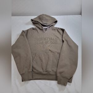 Fear of God Essentials Hoodie Wood Brown Size XS FW22 Authentic Oversized